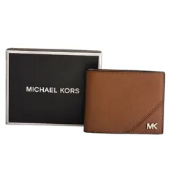 Ví Nam Michael Kors MK Slim Billfold Brown Leather Wallet 86F5SMNF5U Màu Nâu
