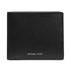 Ví Nam Michael Kors MK Slim Billfold Black Wallet Embossed Logo 86F2SANF5V Màu Đen