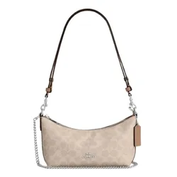 Túi Đeo Chéo Nữ Coach Caitlin Shoulder Bag In Signature Canvas CEK80 Màu Cát