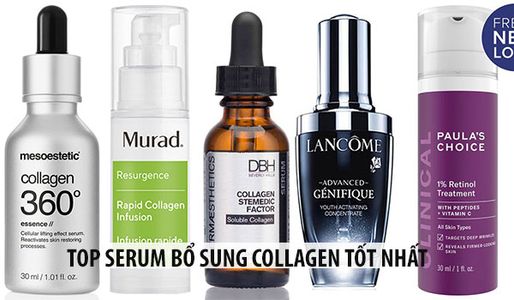 Review 11 loại serum bổ sung collagen giúp da săn chắc giảm nhăn 