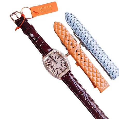 Davena — Set Đồng Hồ Nữ Davena Women's Watches Màu Nâu