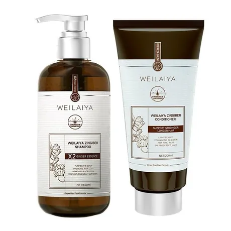 Weilaiya — Set Dầu Gội + Dầu Xả Gừng Hỗ Trợ Mọc Tóc Weilaiya Luxury 2 Món (