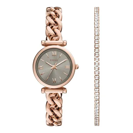 Fossil — Set Đồng Hồ + Vòng Đeo Tay Nữ Fossil Carlie Ladies Watches ES537