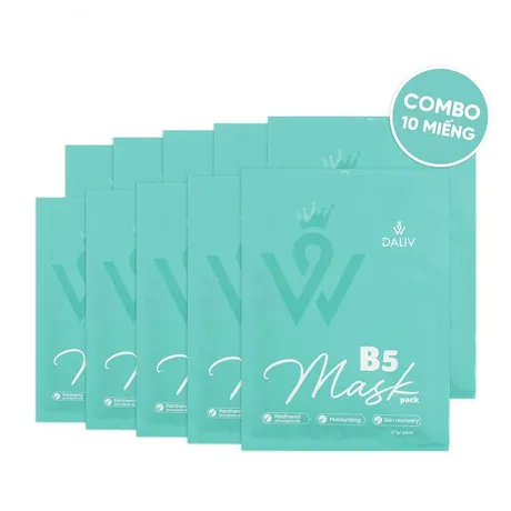 Daliv — Combo 10 Miếng Mặt Nạ Tinh Chất B5 Dưỡng Ẩm, Phục Hồi Da Daliv B