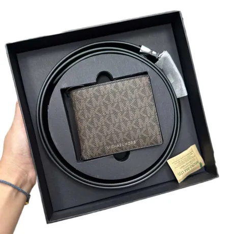 Michael Kors — Set Ví + Thắt Lưng Nam Michael Kors MK Signature Logo Wallet And