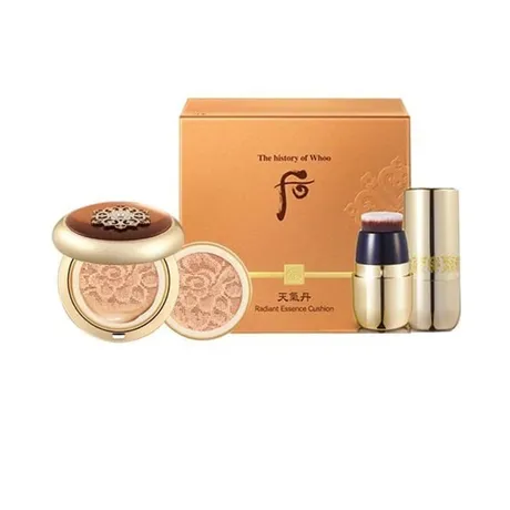 Whoo — Set Phấn Nước Và Cọ Cushion The History Of Whoo Essence SPF50+/P