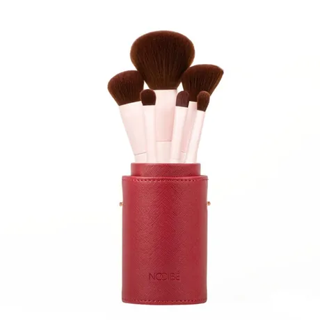 Nocibé — Bộ Cọ Trang Điểm Nocibé Face & Eye Brush Set 6 Cây Màu Hồng