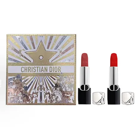 Dior — Set Son Lì Dior Rouge Velvet 999 - Màu Đỏ Và 720 - Màu Hồng Đất 