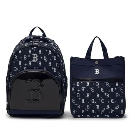 MLB Korea — Set Balo Và Túi Tote Trẻ Em MLB Monogram Boston Red Sox 7LBKM025