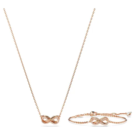 Swarovski — Set Dây Chuyền + Vòng Tay Swarovski Hyperbola Set Infinity, Whit