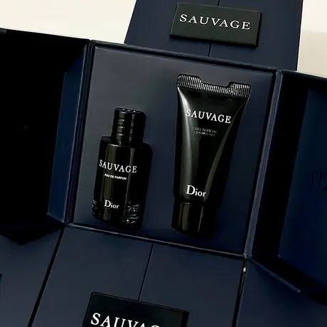 Dior — Set Nước Hoa Nam Dior Sauvage Set 2 Món (EDP Mini 10ml + Sữa Tắm