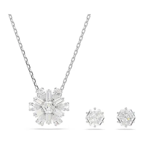 Swarovski — Set Dây Chuyền + Khuyên Tai Nữ Swarovski Idyllia Mixed Cuts, Sno