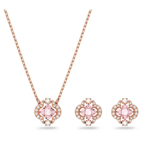 Swarovski — Set Dây Chuyền + Khuyên Tai Nữ Swarovski Una Set Mixed Cuts, Clo