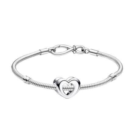 Pandora — Set Vòng Đeo Tay + Hạt Vòng Charm Pandora 590792C00 + 792492C00 