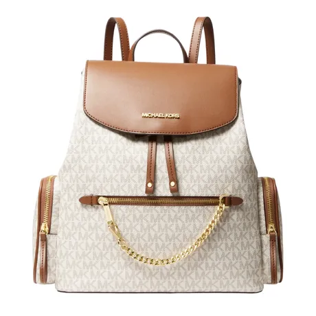 Michael Kors — Balo Nữ Michael Kors MK Jet Set Large Logo Backpack Brown/Acorn 
