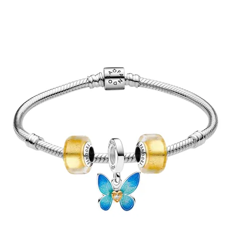 Pandora — Set Vòng Đeo Tay + Hạt Vòng Charm Pandora 598816C00-793353C00-76