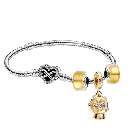Pandora — Set Vòng Đeo Tay + Hạt Vòng Charm Pandora 592645C01-762825C01-79