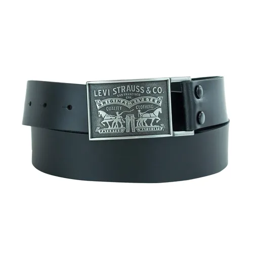 Thắt lưng - Thắt Lưng Levi's Men's 1 1/2 in.Plaque Bridle Belt With Snap Closure Black - Vua Hàng Hiệu