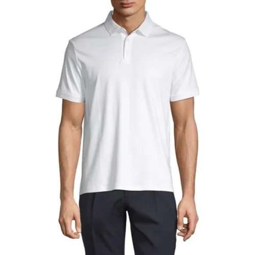 Thời trang Áo thun cổ bẻ - Áo Polo Nam Calvin Klein CK Regular Fit Standard White - Vua Hàng Hiệu