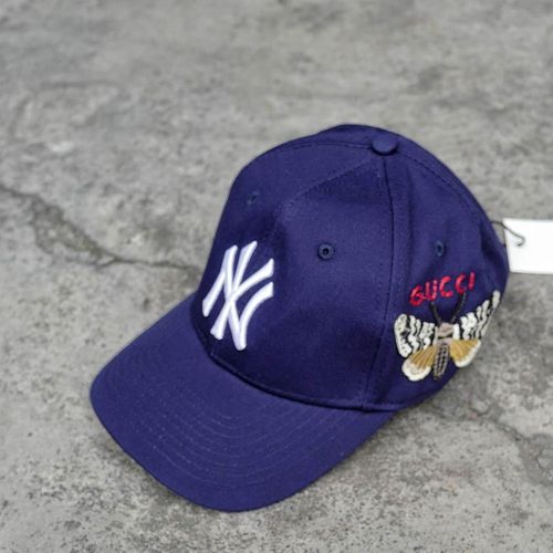 Mũ Gucci Baseball With Ny Yankees With Patch Cap Blue-1