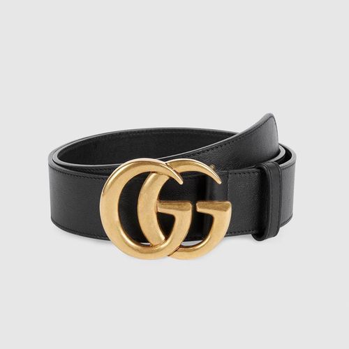 Thắt Lưng Gucci Leather Belt With Double G Buckle 4cm Size 95-2