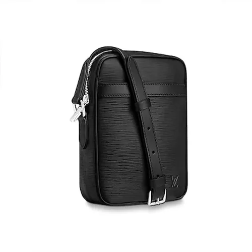Louis Vuitton Danube Handbag Epi Leather and Damier Graphite Slim Brown  22175110
