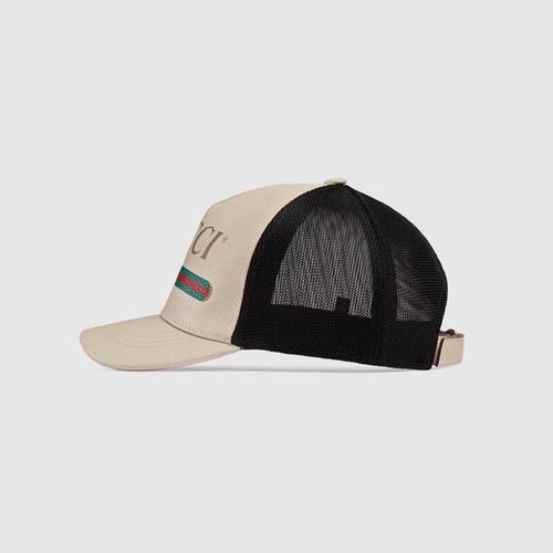 Mũ Gucci Print Leather Baseball Hat Size M-3