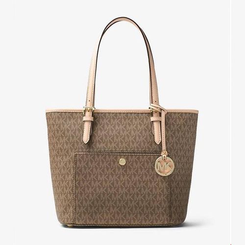 Túi Xách Michael Kors Womens Jet Set Leather Signature Tote Handbag Size M-3