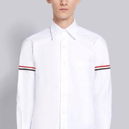 Áo Sơ Mi Grosgrain Armband Oxford Shirt White Size XXS-1