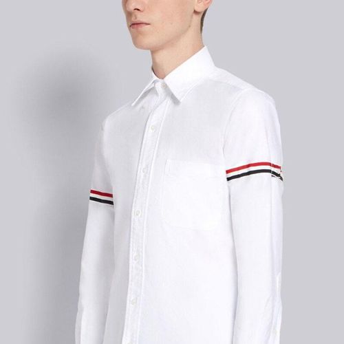 Áo Sơ Mi Grosgrain Armband Oxford Shirt White Size XXS-2
