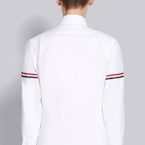 Áo Sơ Mi Grosgrain Armband Oxford Shirt White Size XXS-3