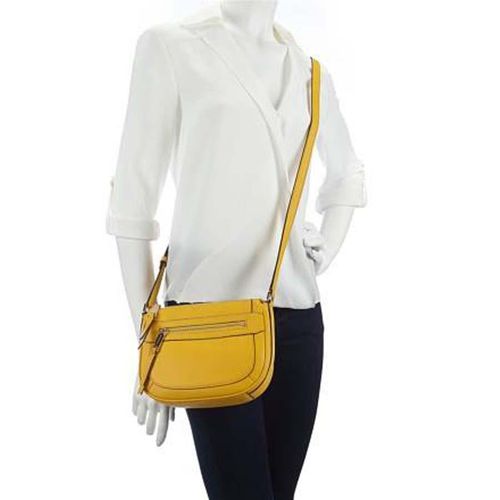 Túi Xách Michael Kors MK Julia Medium Messenger Leather Crossbody Bag Purse Handbag Màu Vàng-3
