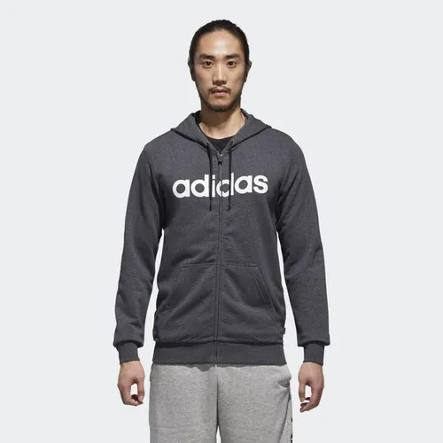 Áo Adidas M Sport Inspired Linear Logo Zip Hoodie Dark Grey Heather DM4286 Size L