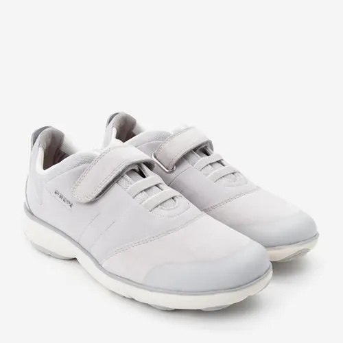 Sneakers Bé Gái Geox J NEBULA G. A TEXTILE+SUEDE LT Màu Xám Size 32