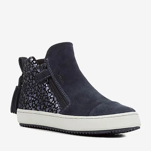 Sneakers Bé Gái Geox J KALISPERA G. F SU+PR.SY.SU Họa Tiết Màu Xanh Navy Size 34