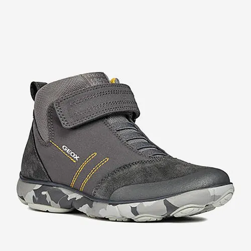 Sneakers Bé Trai Geox J NEBULA B. B SUEDE+MESH Màu Xám Chì Size 34
