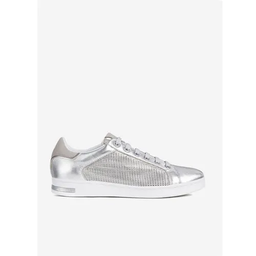 Giày Sneaker Nữ Geox D Jaysen A MET.TEX+PEARL.SYN Màu Bạc Size 36