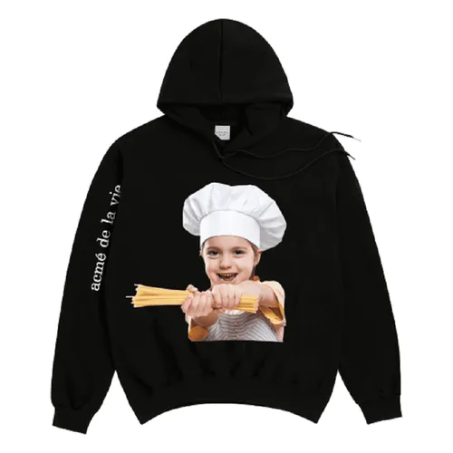 Áo Hoodie Acmé De La Vie ADLV Baby Face Pasta Màu Đen - Thời trang - Vua Hàng Hiệu