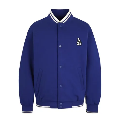 ÁO KHOÁC MLB LA DODGERS SHEEP BOA SOLID BASEBALL JACKET  BLUE