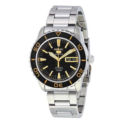 Đồng Hồ Seiko Fifty Five Fathoms Automatic Black Dial Stainless Steel Men's Watch SNZH57-1