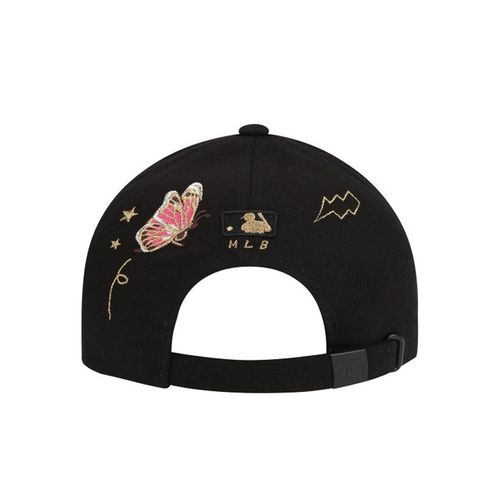 Mũ MLB New York Yankees Adjustable Hat In Black With Flower Pattern-2