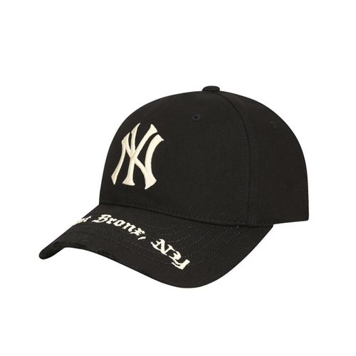 Mũ MLB New York Yankees Adjustable Hat In Black Rách Viền-1