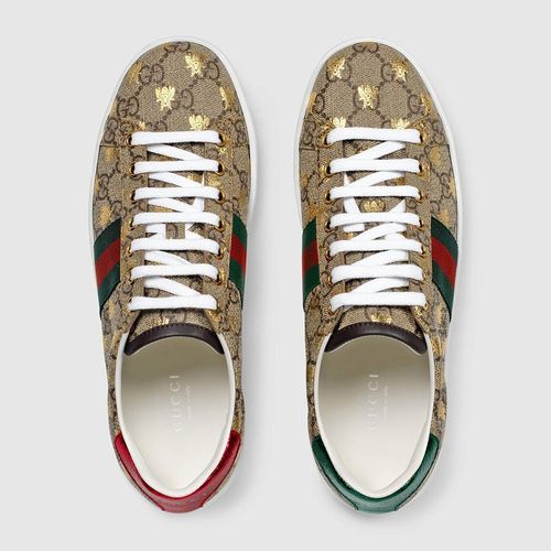 Giày Gucci Unisex Ace GG Supreme Sneaker With Bees-3