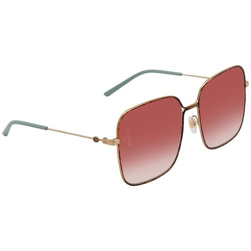 Kính Mát Gucci Red Gradient Square Ladies Sunglasses GG0443S 003 60-3