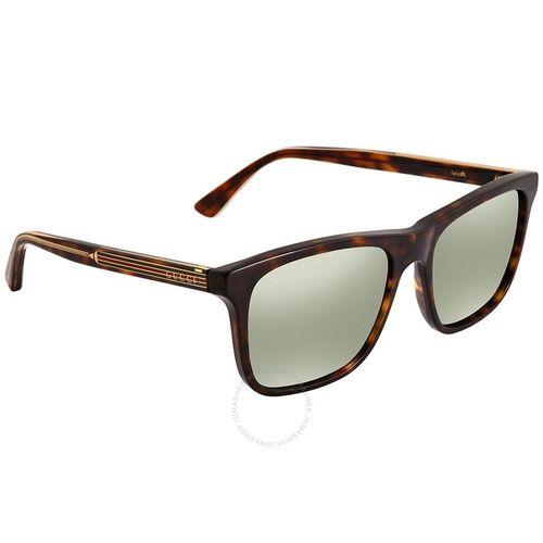 Kính Mát Gucci Silver Rectangular Men's Sunglasses GG0381S00355