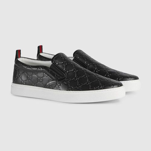 Giày Men's Gucci Signature Slip-On Sneaker Màu Đen Size 40.5-2