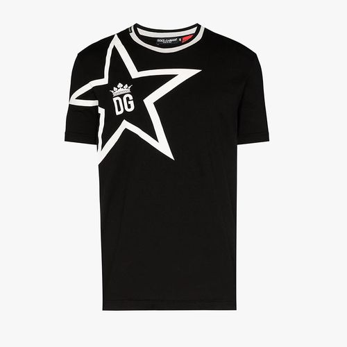 Áo Phông Nam Dolce & Gabbana D&G Star Logo Cotton T-Shirt Màu Đen