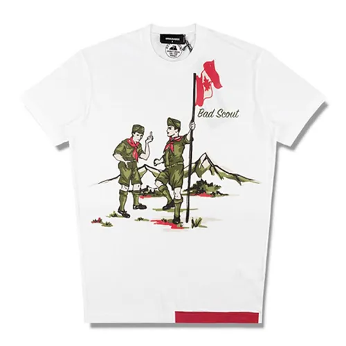 Áo Phông Dsquared2 T-Shirt Bad Scout màu Trắng