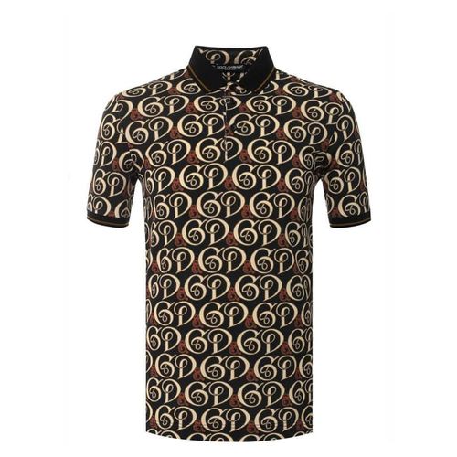 Áo Polo Nam Dolce & Gabbana D&G T-Shirt Họa Tiết Đen Chữ Vàng Size 44-1