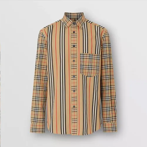 Áo Sơ Mi Burberry Classic Fit Patchwork Cotton Poplin Shirt